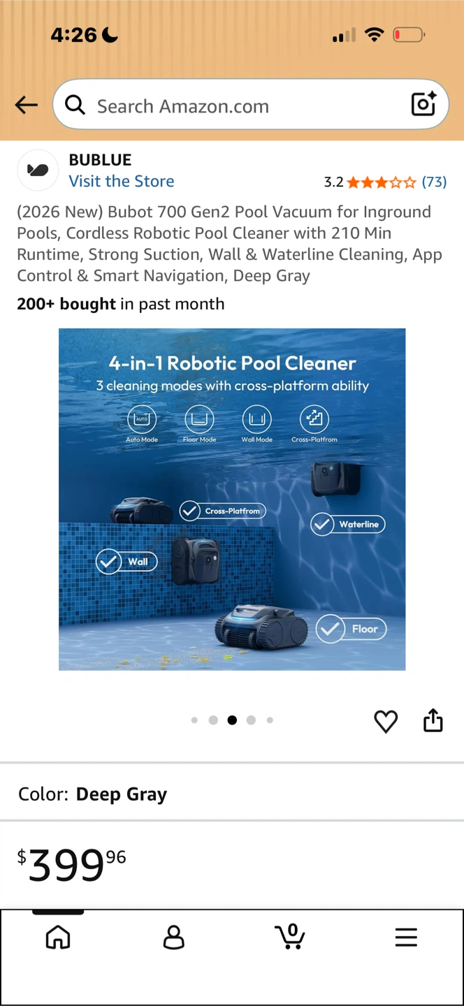 BUBLUBOT 700 Gen2 Robotic Pool Cleaner - Deep Gray - photo 5