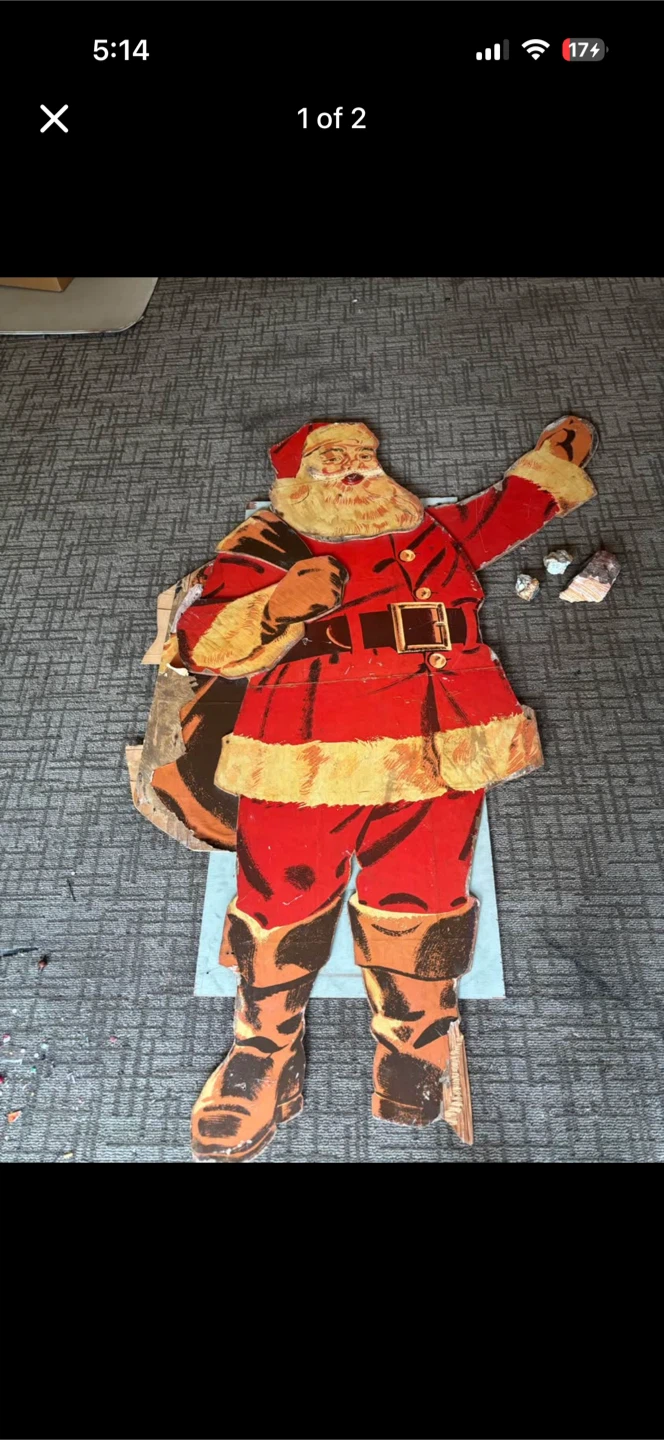 Antique 1970s human sized Christmas decor