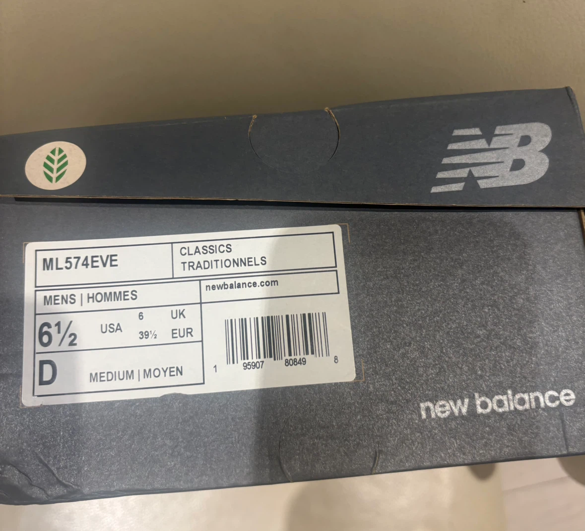 New Balance 574 Dark Navy Men's Size 6.5 D NIB - photo 4
