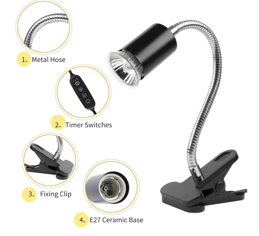 Reptile Heat Lamp with Clamp - photo 2