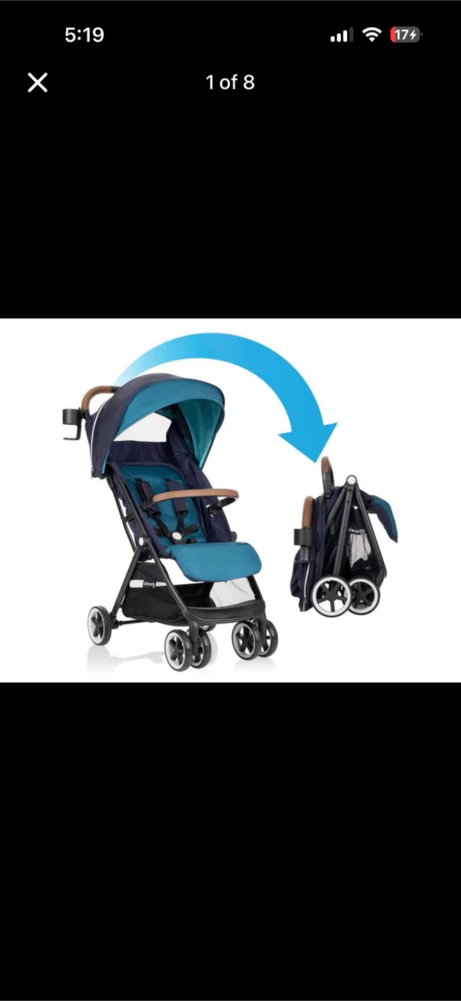 Evenflo Gold Otto Self-Folding Travel Stroller - Sapphire Blue