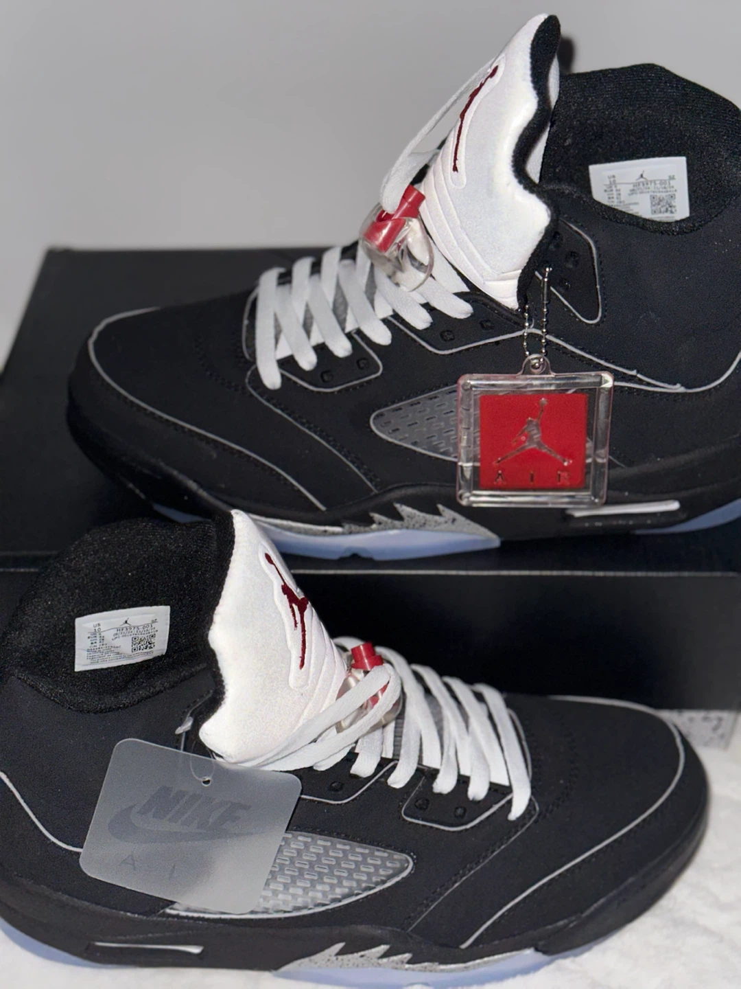 Air Jordan 5 Retro Black and White Sneakers