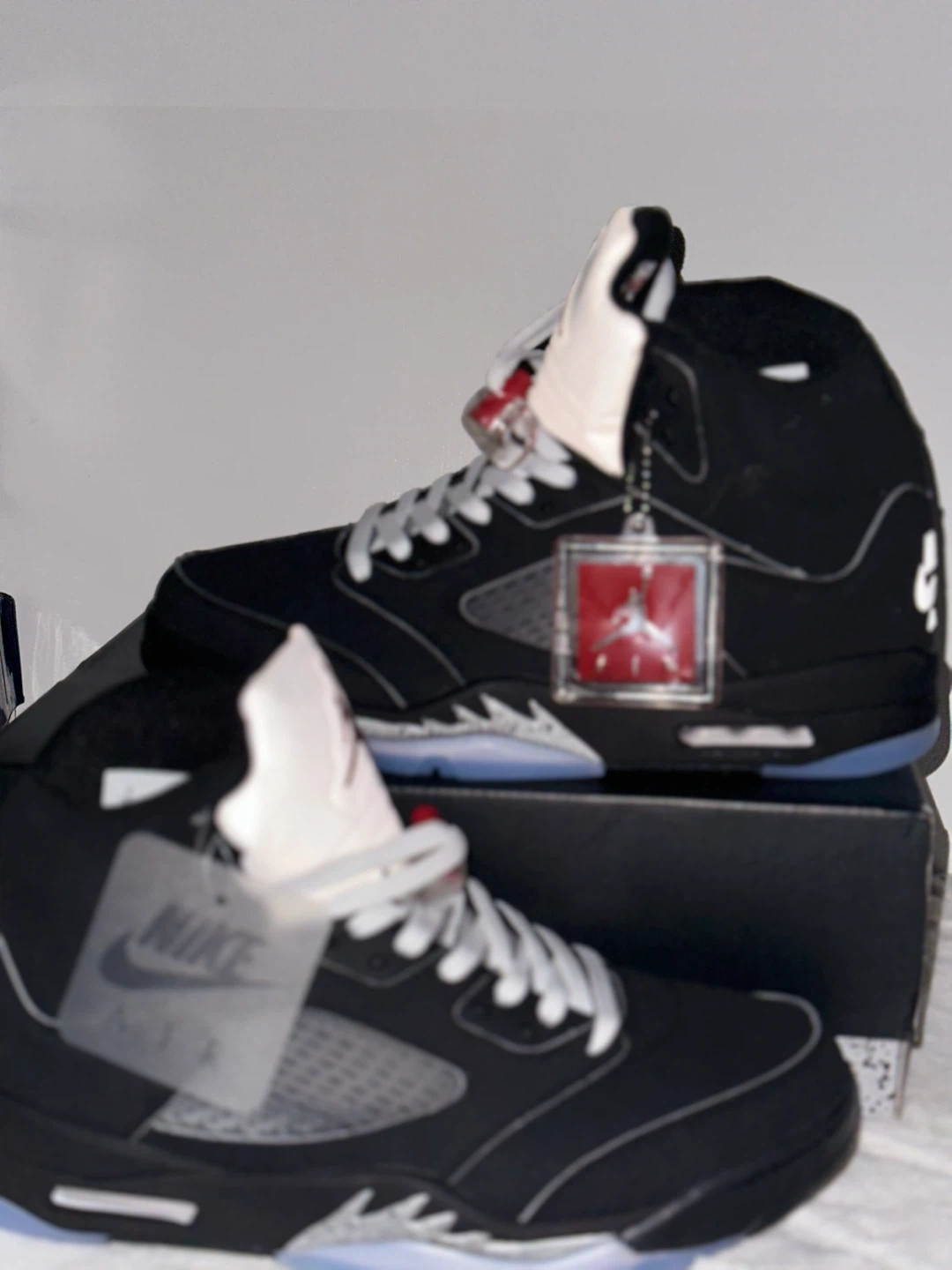 Air Jordan 5 Retro Black and White Sneakers - photo 2