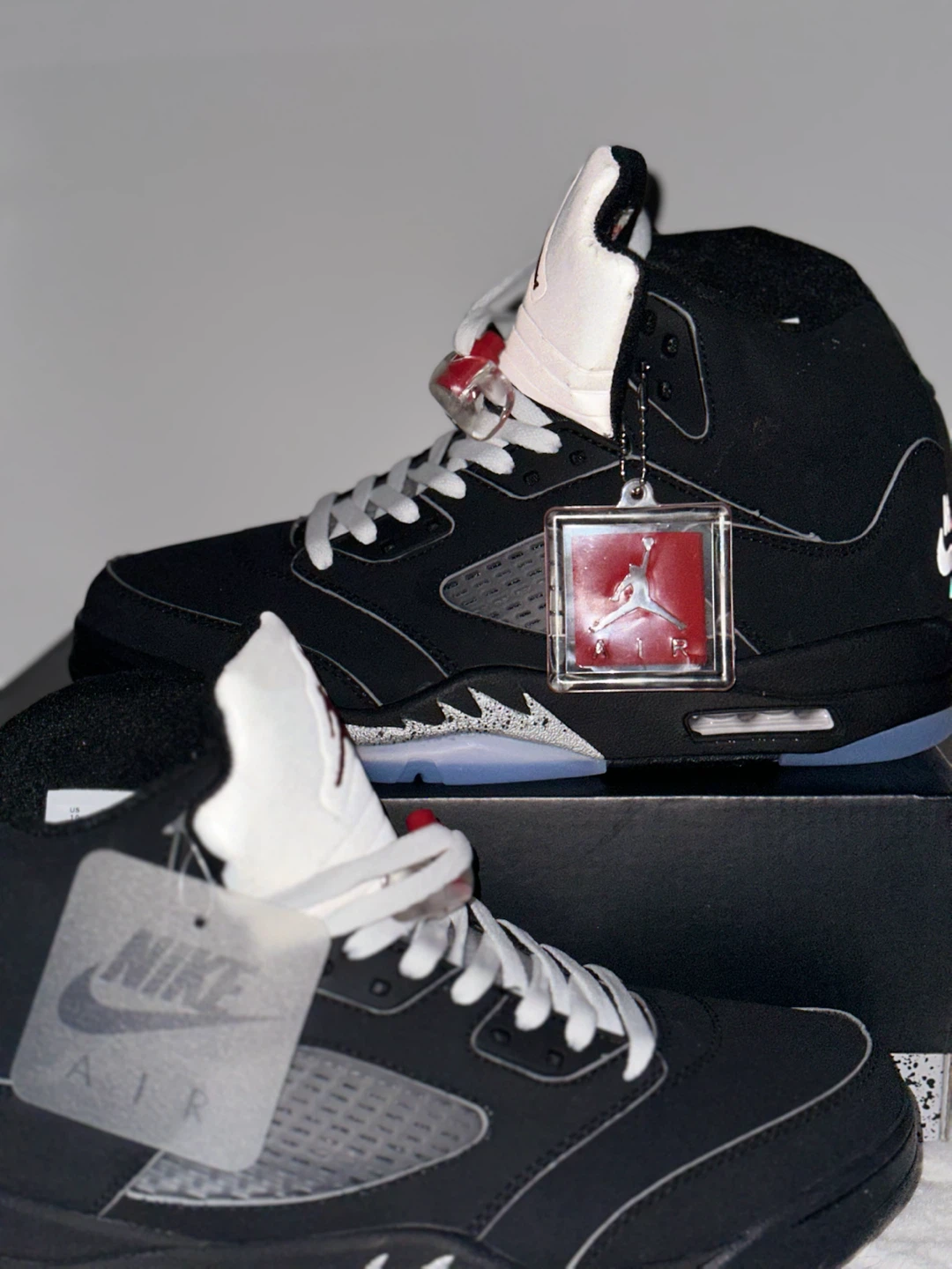 Air Jordan 5 Retro Black and White Sneakers - photo 4