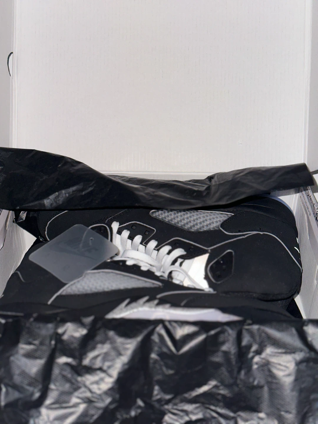 Air Jordan 5 Retro Black and White Sneakers - photo 5