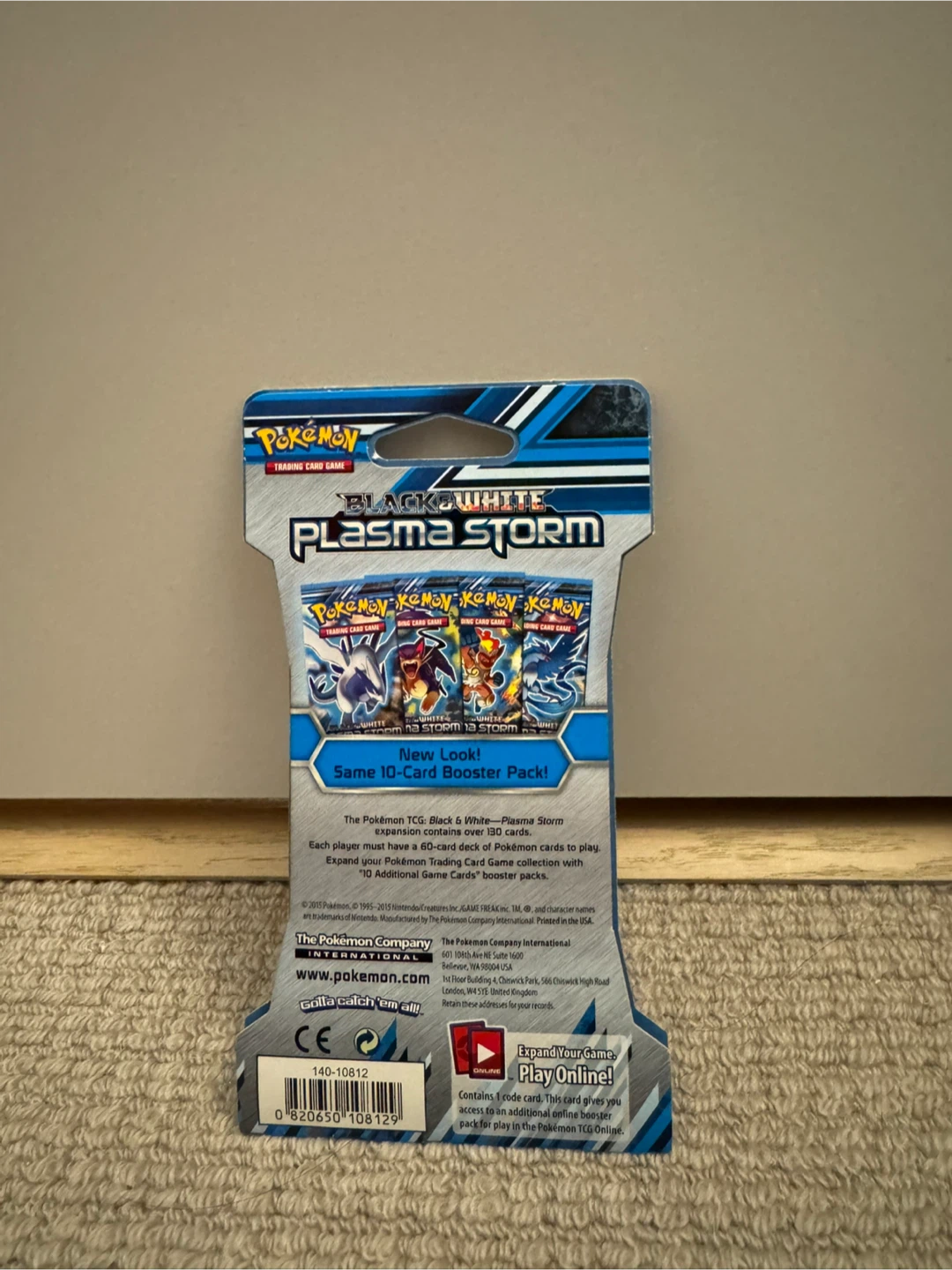 Black and white plasma storm lugia sleeve booster pack - photo 2