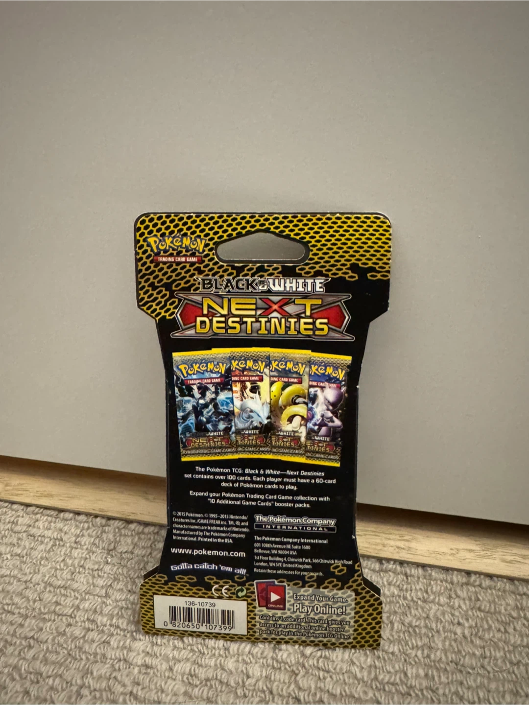 Xy black and white next destinies Mewtwo sleeve booster pack - photo 2