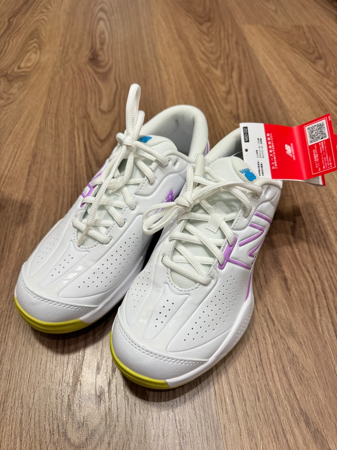 New Balance 696 Tennis Shoes White/Purple Size 8 US - photo 2