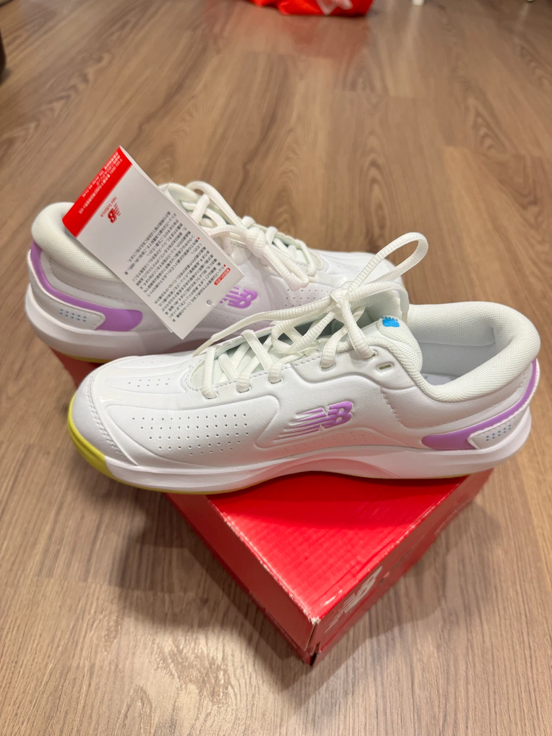 New Balance 696 Tennis Shoes White/Purple Size 8 US - photo 5