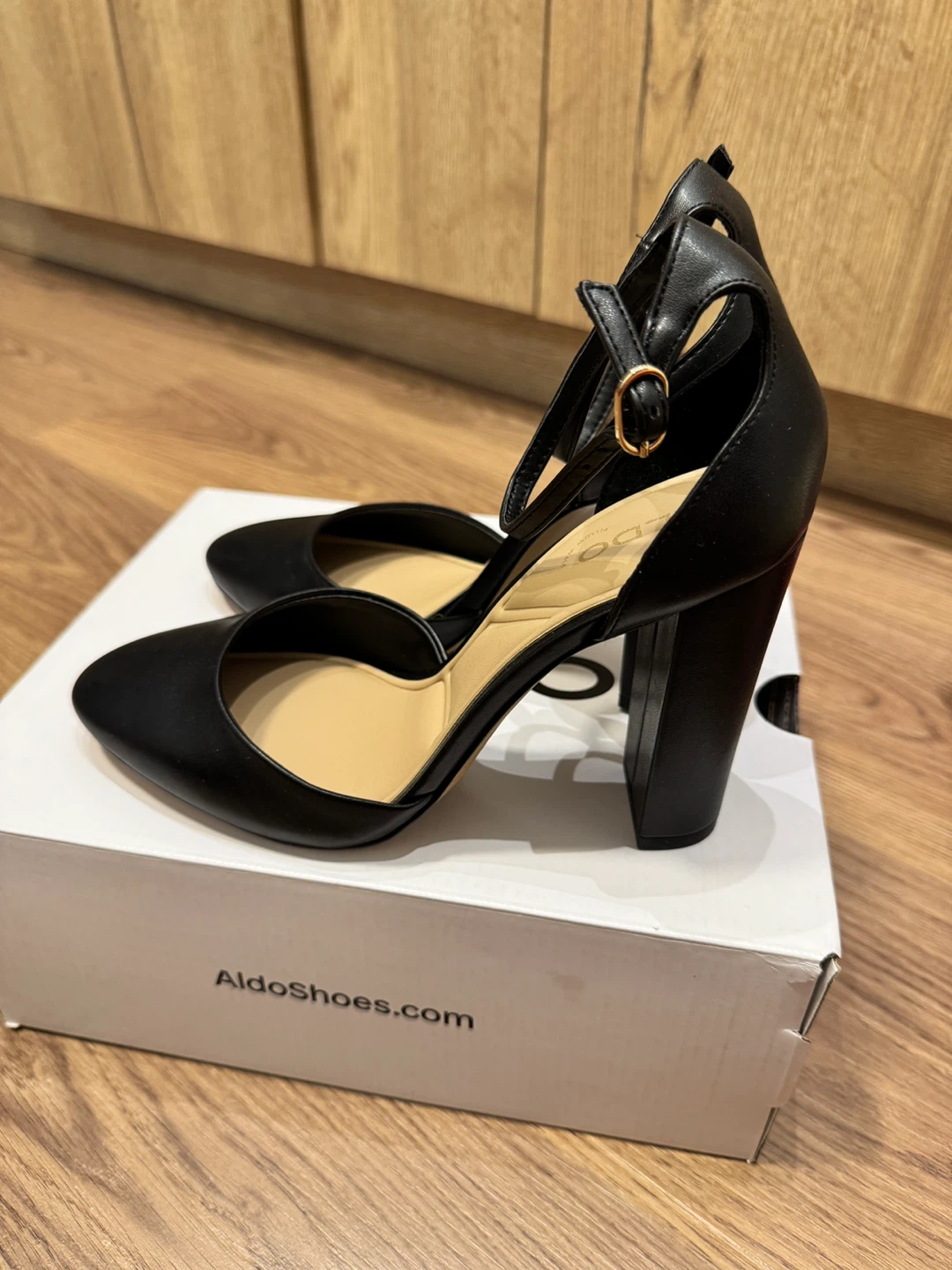 ALDO Black Ankle Strap Heels - photo 2
