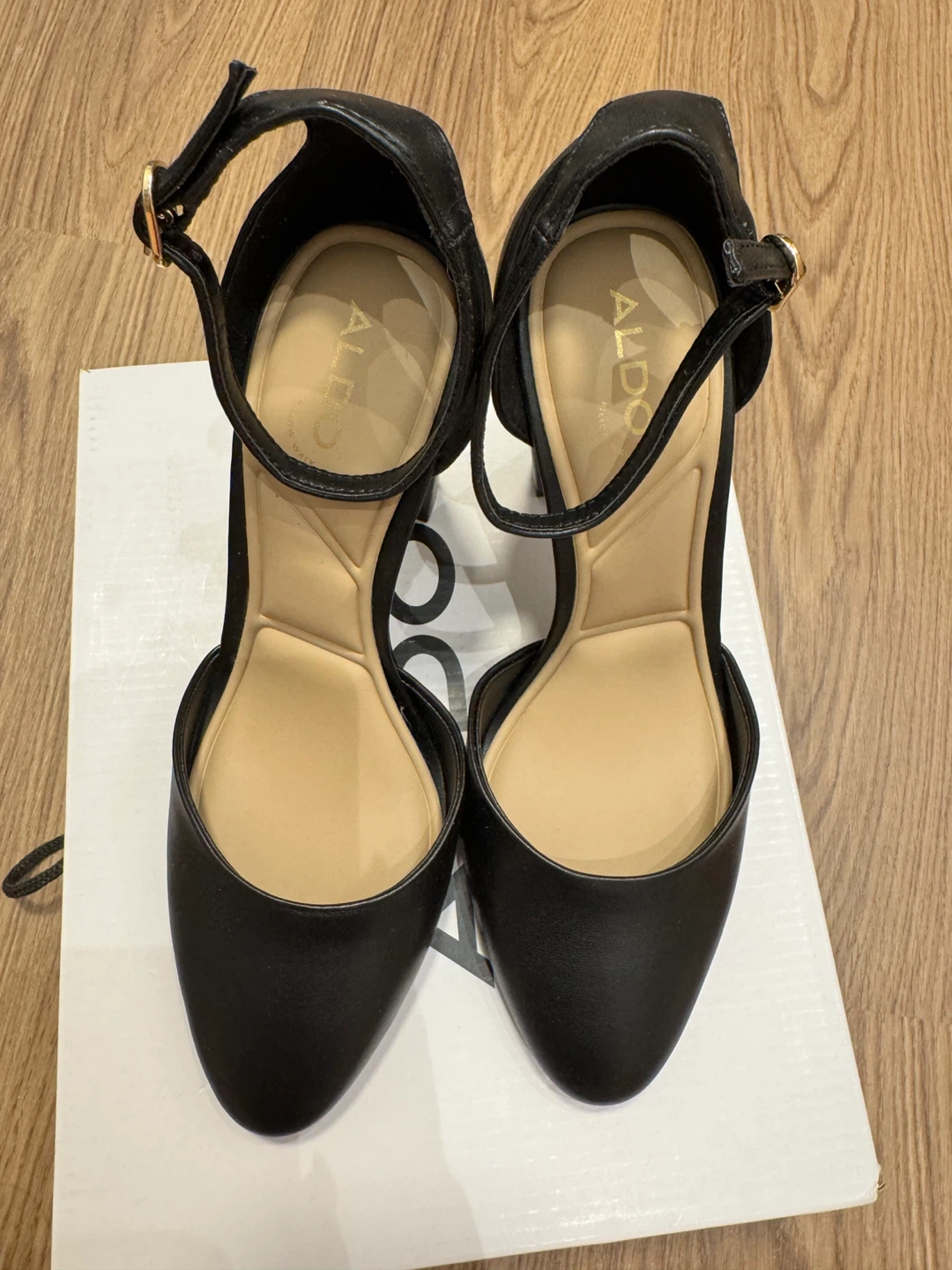 ALDO Black Ankle Strap Heels - photo 3