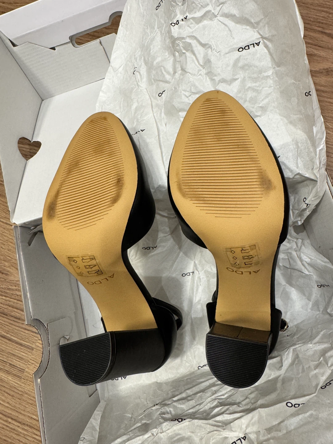 ALDO Black Ankle Strap Heels - photo 5