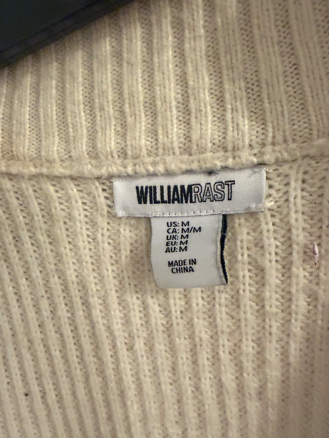 William Rast Cream Cropped Zipper Sweater - photo 3