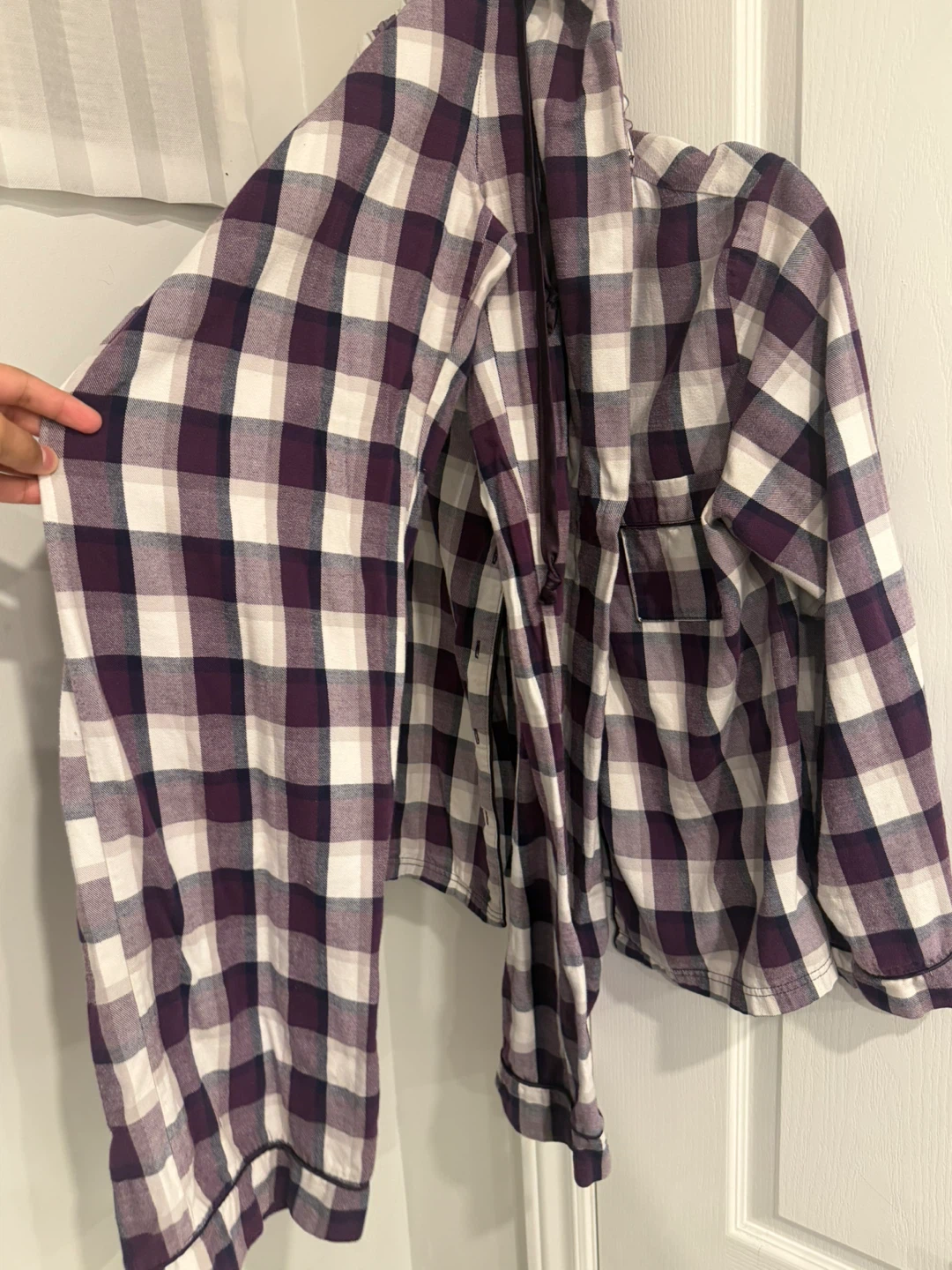 Purple Plaid Pajama Set - Size M