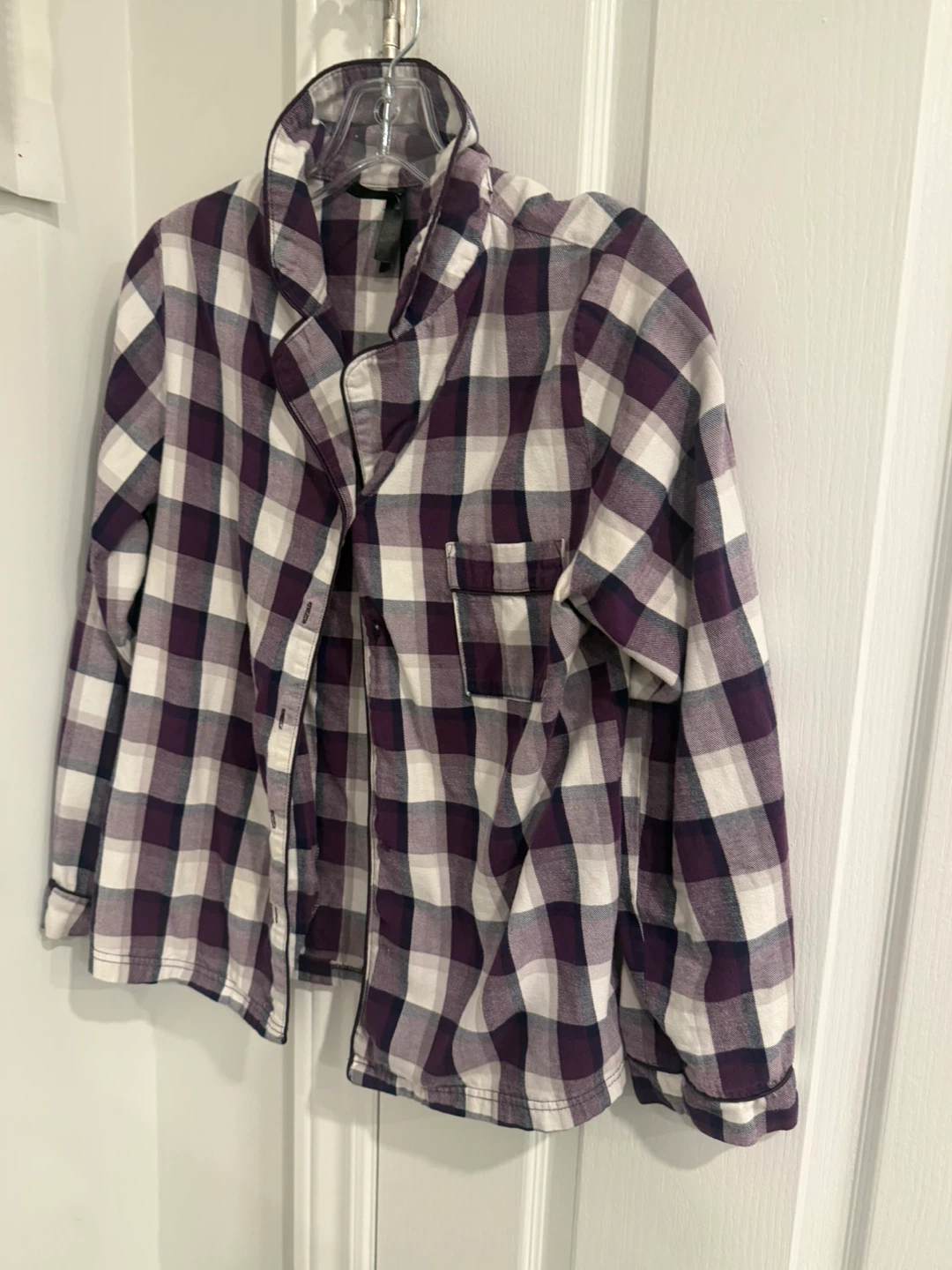 Purple Plaid Pajama Set - Size M - photo 2