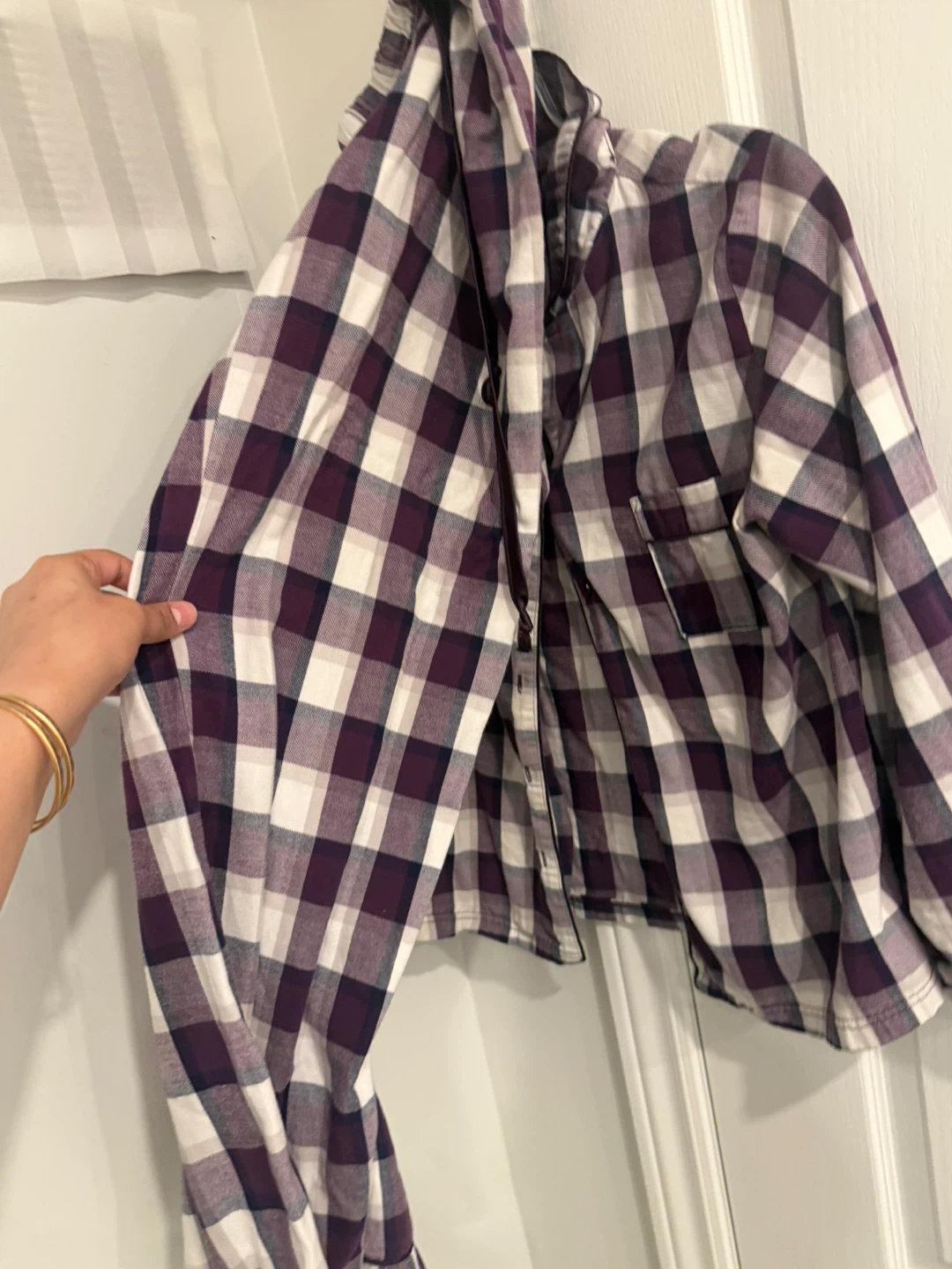 Purple Plaid Pajama Set - Size M - photo 3