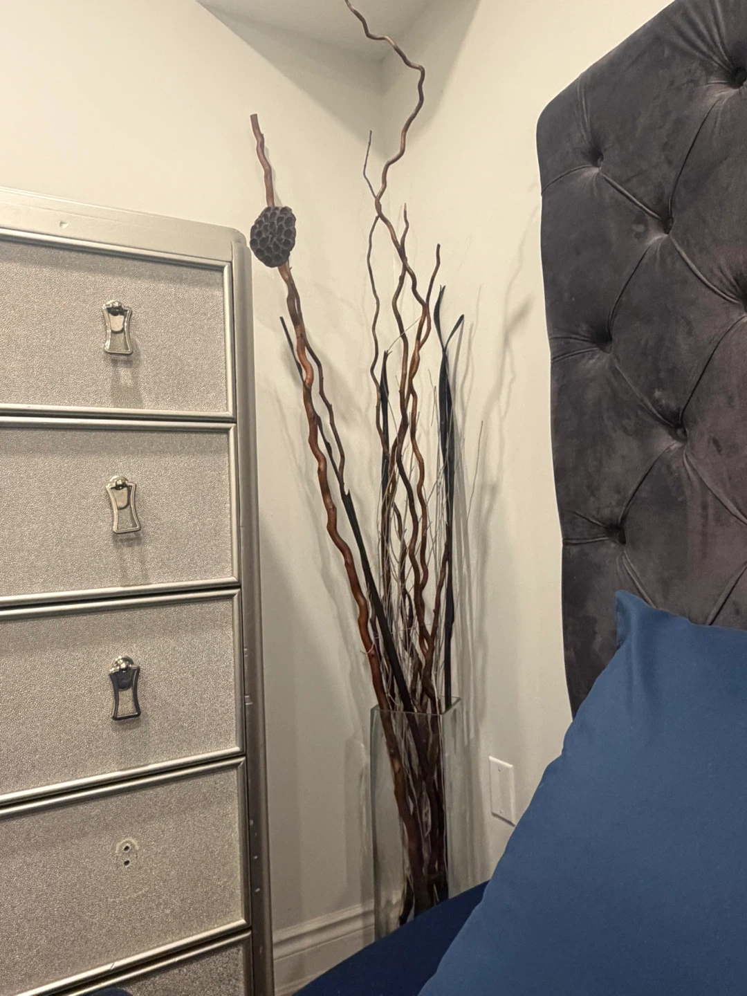 Dried Decorative Branches with Seed Pod & vase 🏺 - photo 2