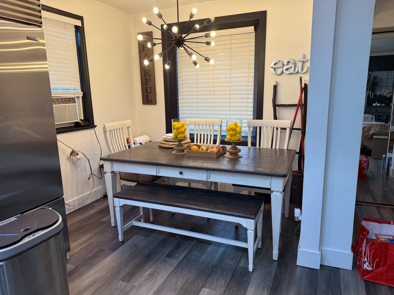 72" Dining Table Set with Bench and 4 Chairs - photo 2