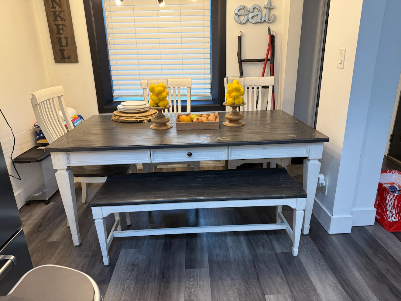 72" Dining Table Set with Bench and 4 Chairs - photo 3