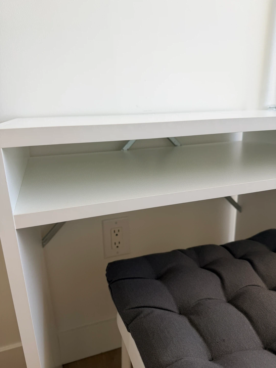 IKEA small desk with chair and cushion - photo 3