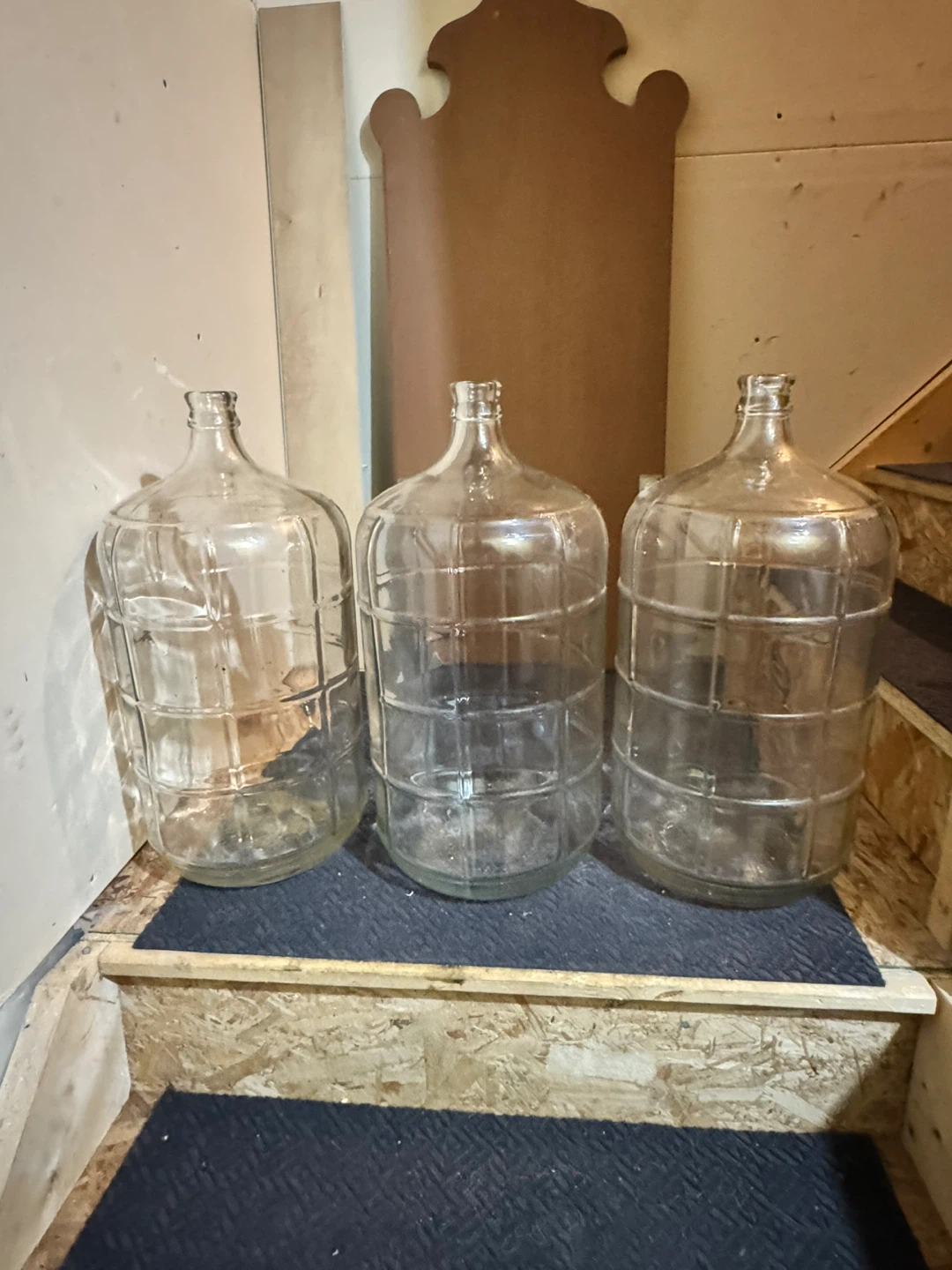 3- 5 Gallon Glass Carboys