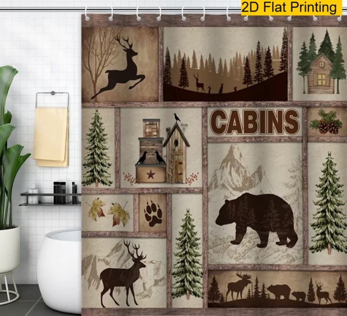 Cabins Shower Curtain (New) - photo 3