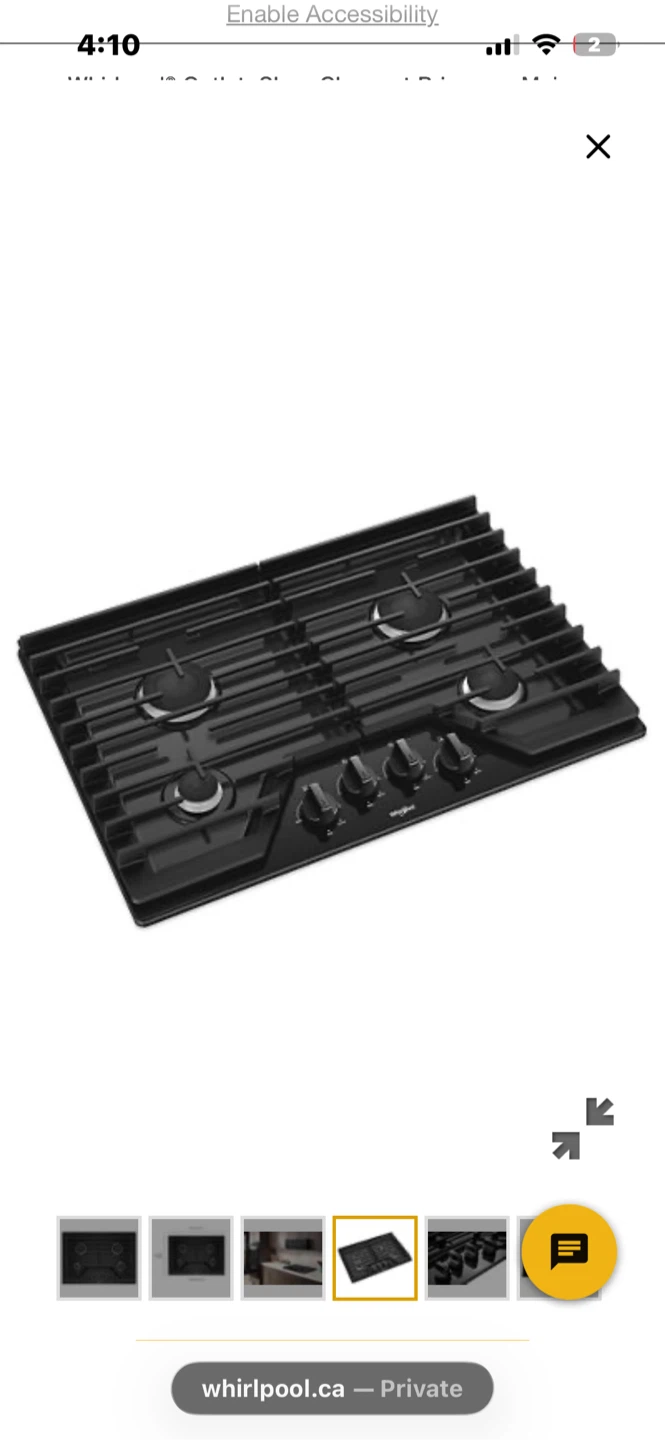 Whirlpool 30-inch Gas Cooktop WCG55US0HB - photo 4