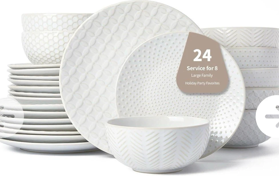 Fobenta 24 Piece Dinnerware Set for 8