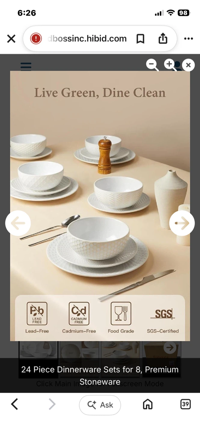 Fobenta 24 Piece Dinnerware Set for 8 - photo 3
