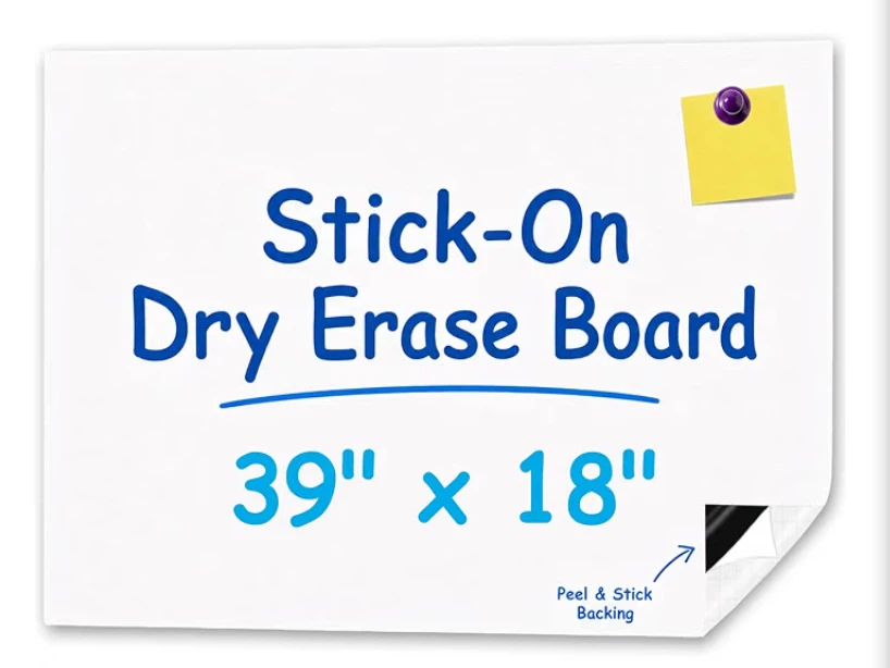 Chalknetic Magnetic Whiteboard Contact Paper 39" x 18"