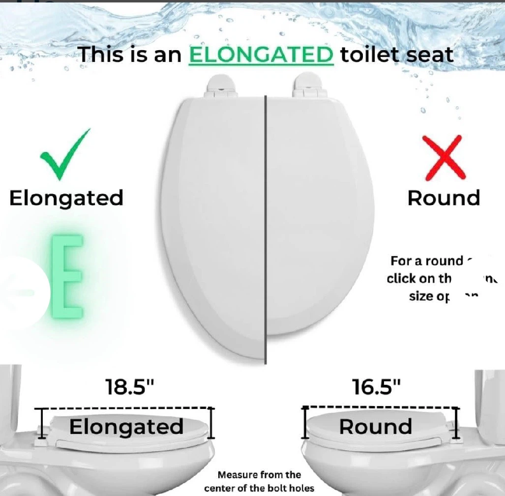 White Elongated Toilet Seat - photo 2