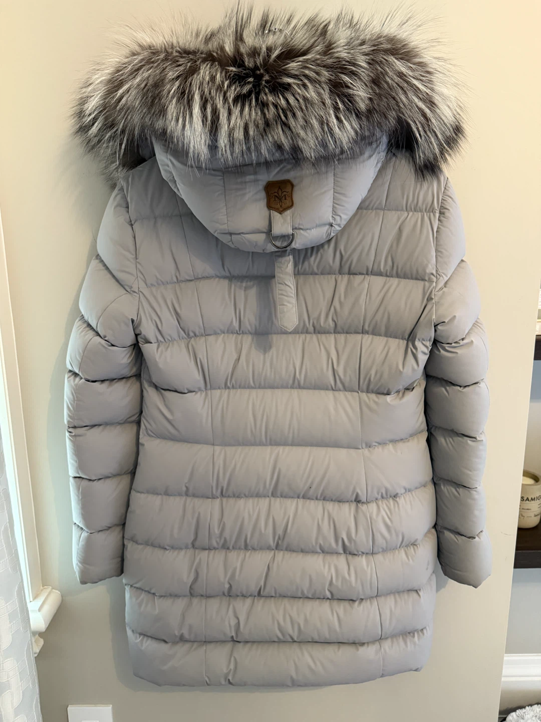 Mackage Light Grey Puffer Jacket with Fur Hood - photo 2