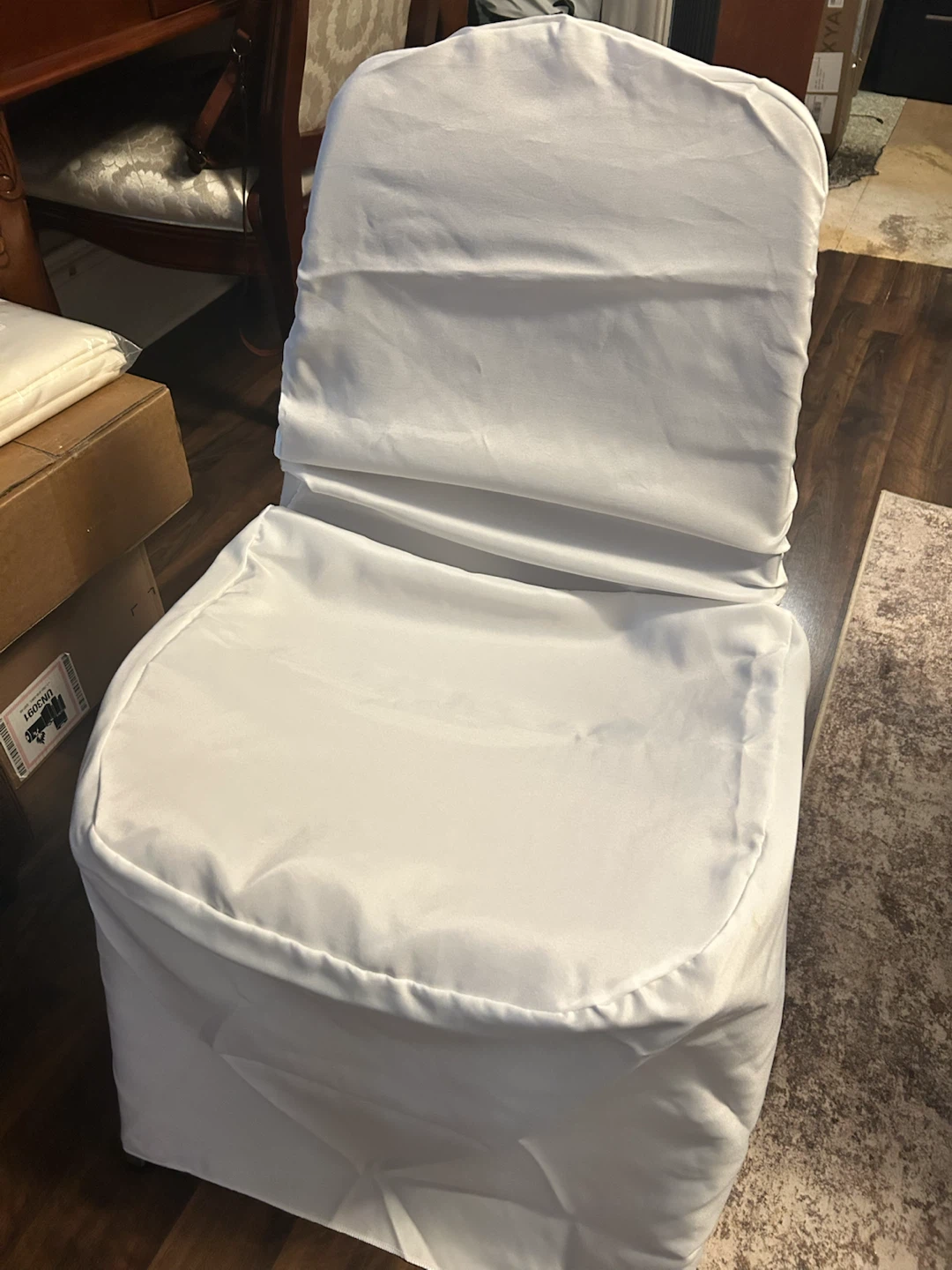200 White Chair Covers with tie backs