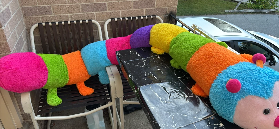 Large Stuffed Caterpillar Plush Toy - photo 2
