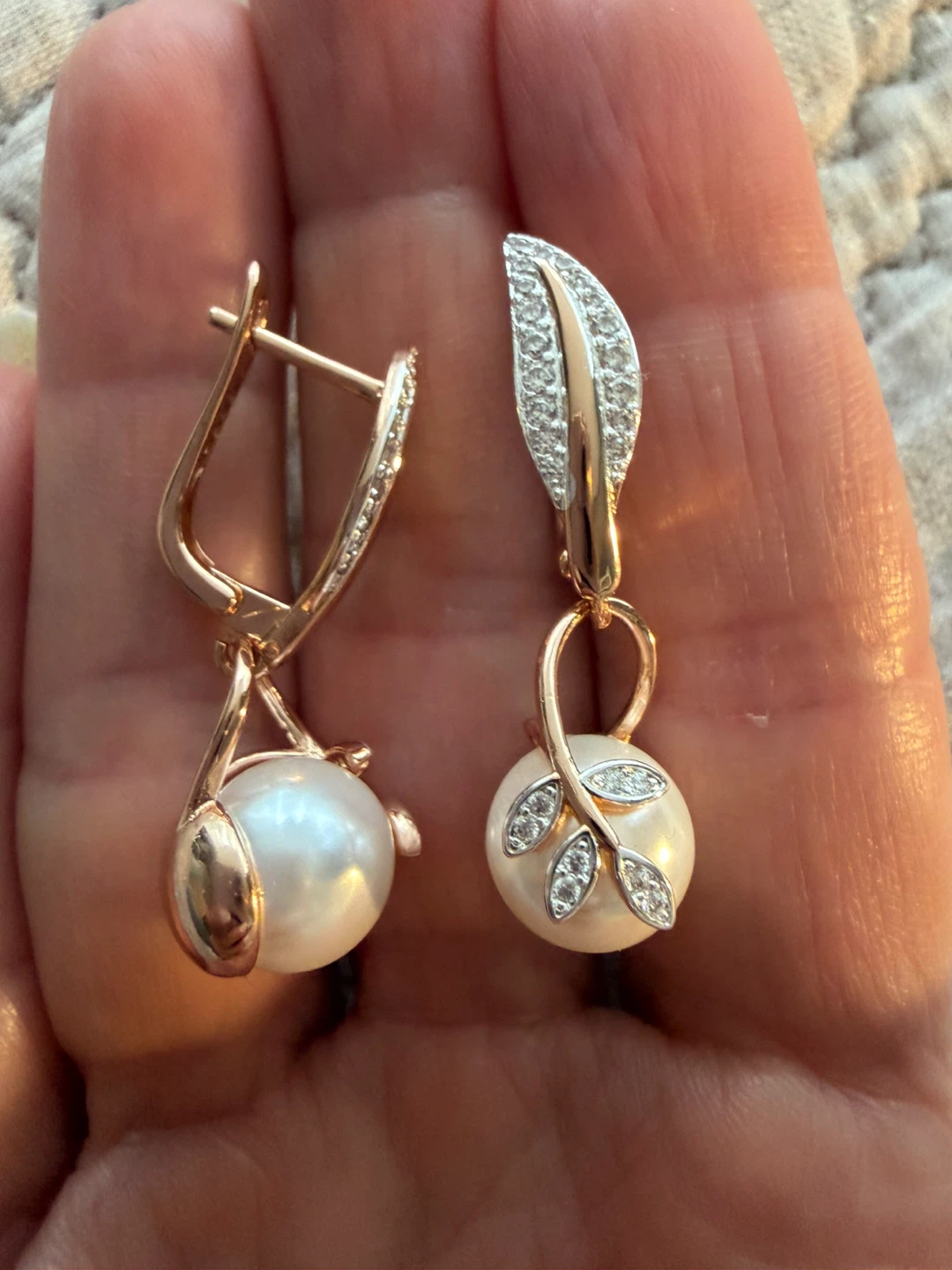 New 14k pearl earrings