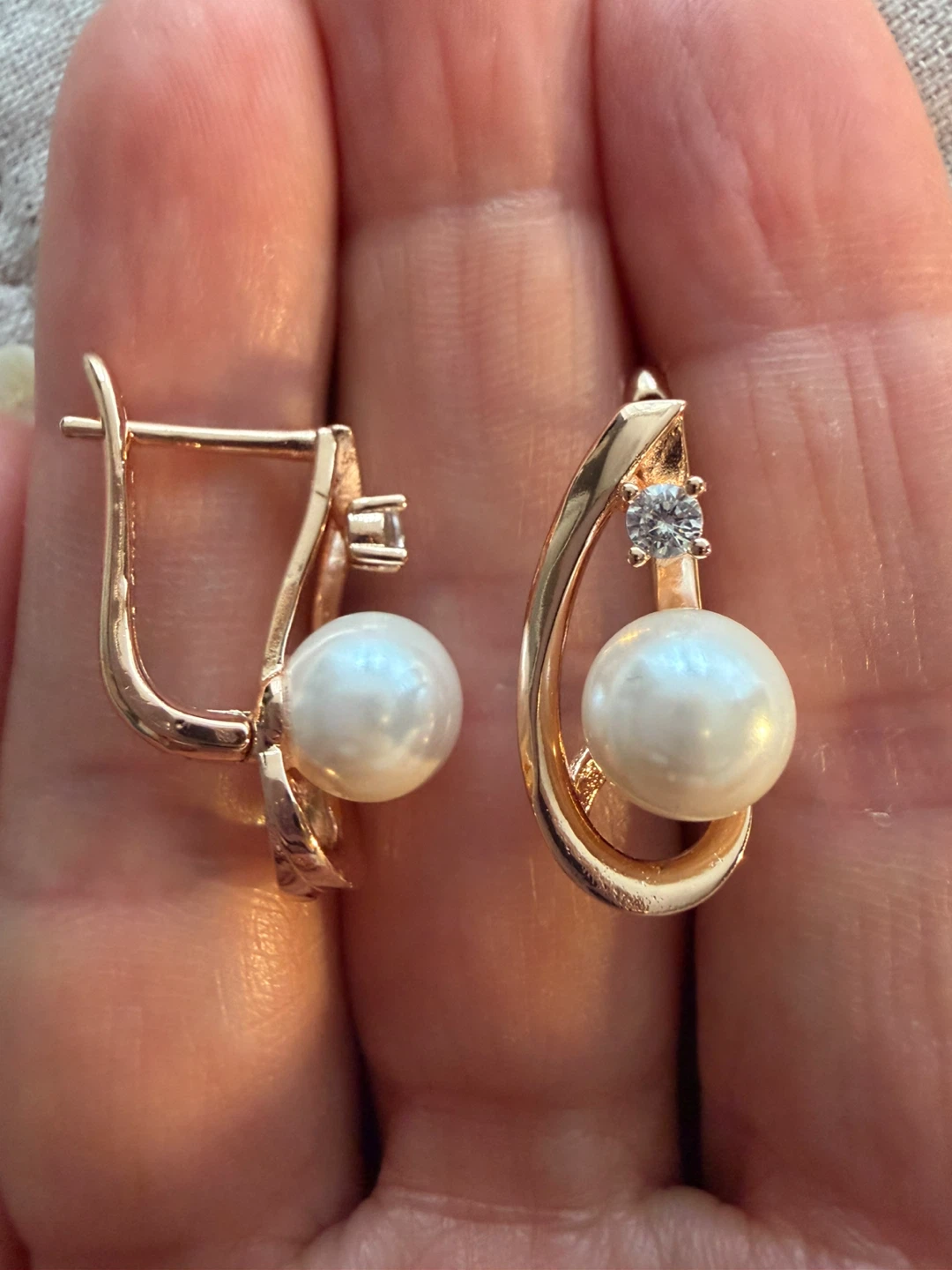New 14k pearl earrings