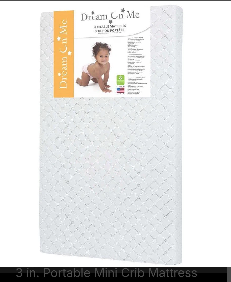 Dream On Me 3 in. Portable Mini Crib Mattress
