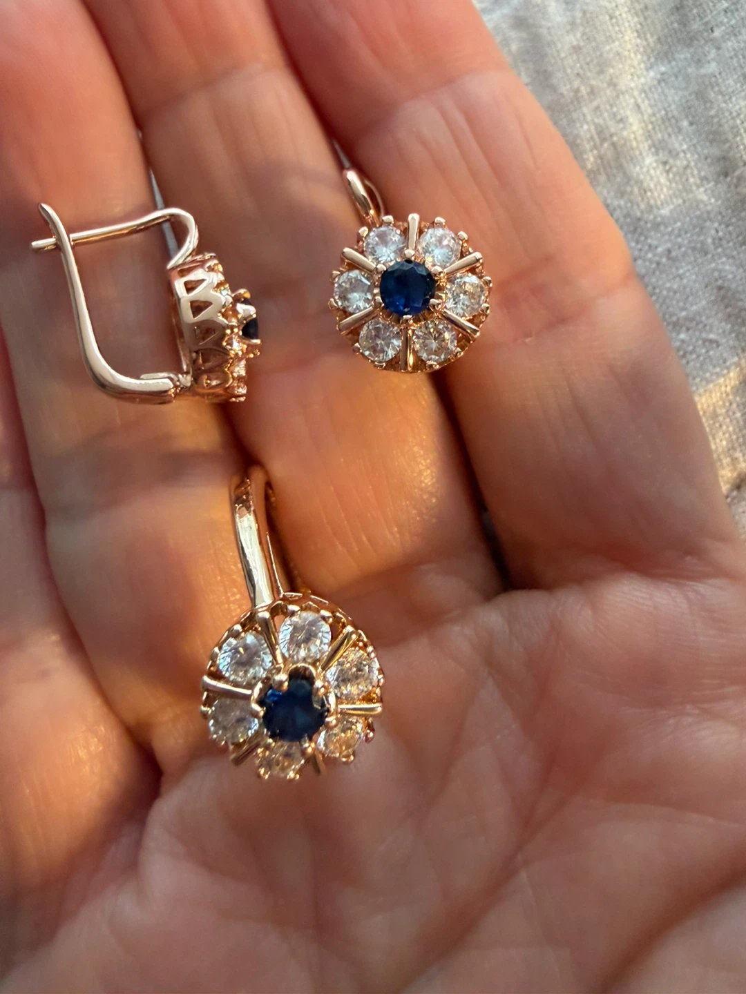 New 14k gemstone  earrings ring (size 8) - photo 2