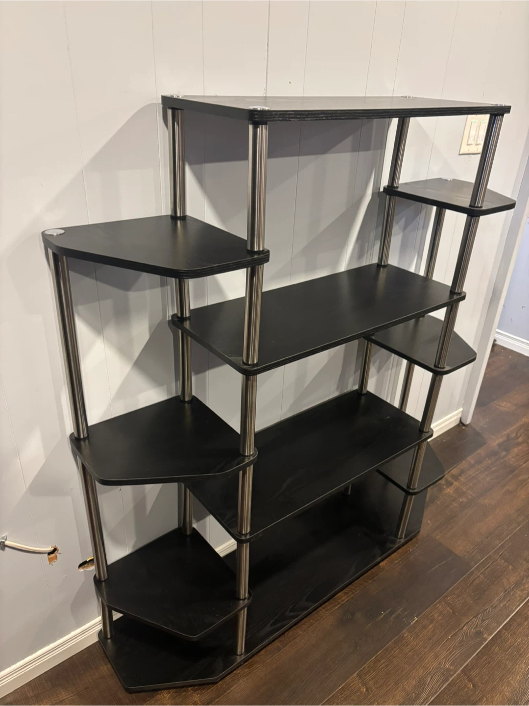 Black Multi-Level Shelf Unit - photo 2