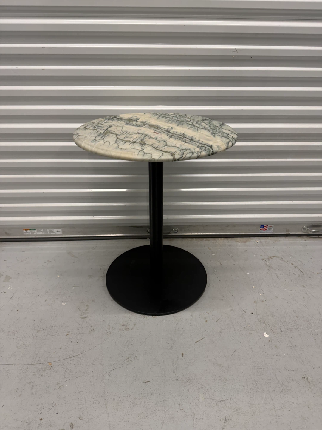 24” Round Marble Top bistro Pedestal Table