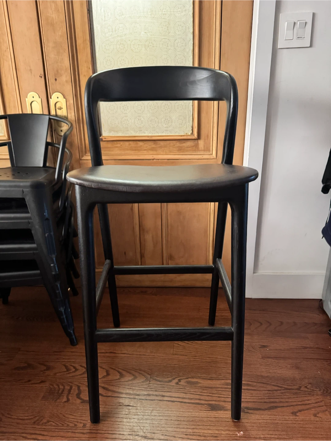 Black Wooden Bar Stool- West Elm