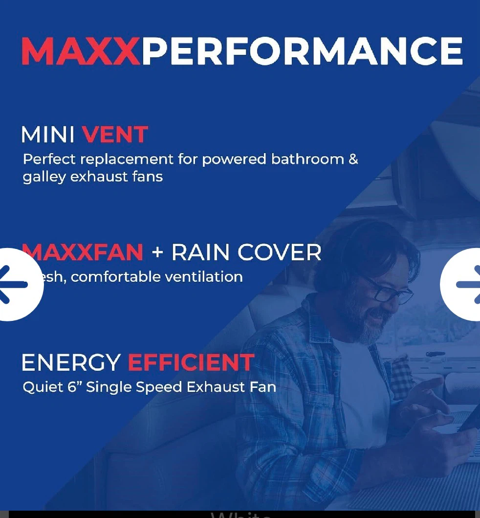 MaxxAir 6" Single Speed Exhaust Fan with Rain Cover - photo 3