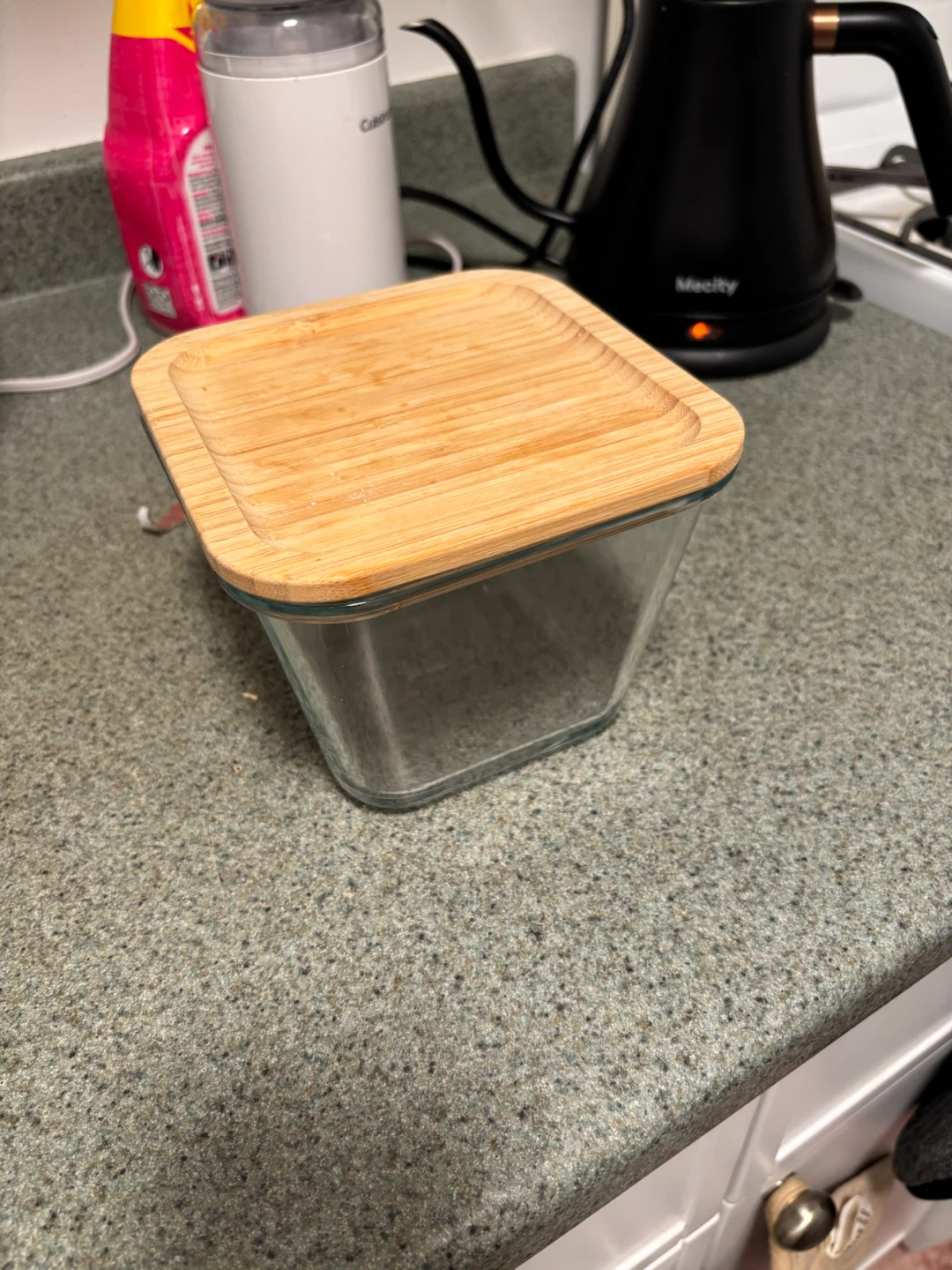 IKEA Glass Food Storage Container with Bamboo Lid