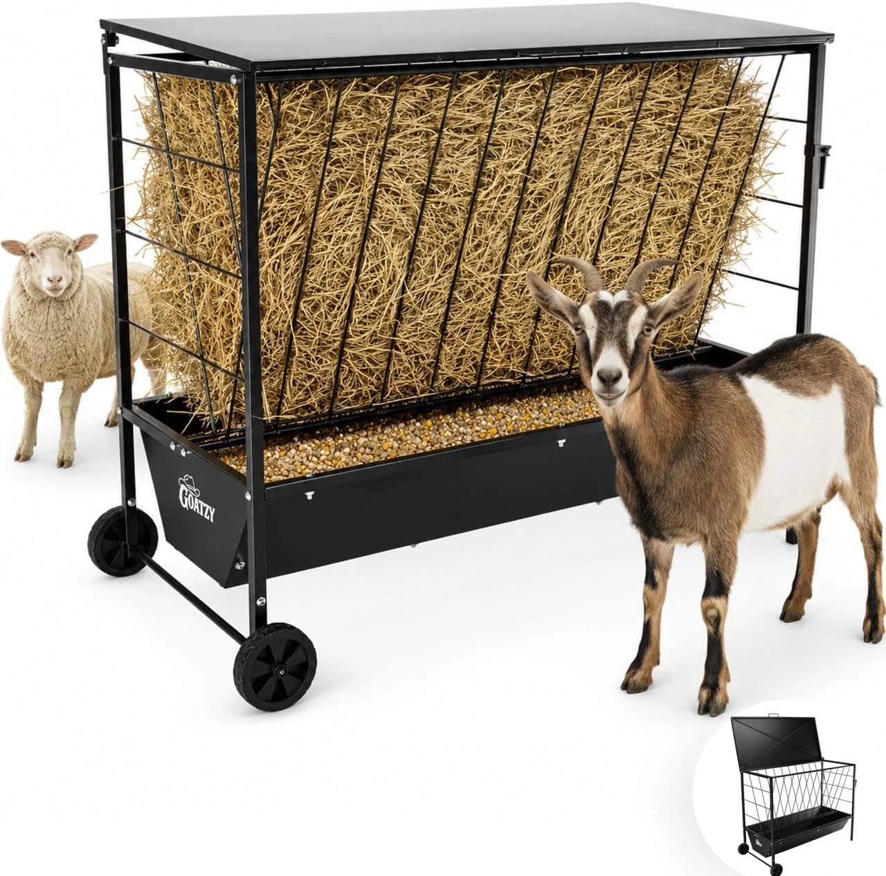 Rolling Farm Animal Feeder