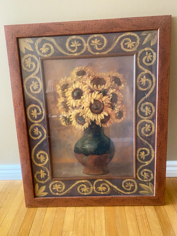 Crystal Art Gallery Framed Sunflowers Art 22in X 28in