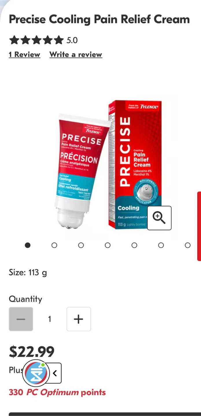 New Tylenol - Precise Cooling Pain Relief Cream 113g - photo 5