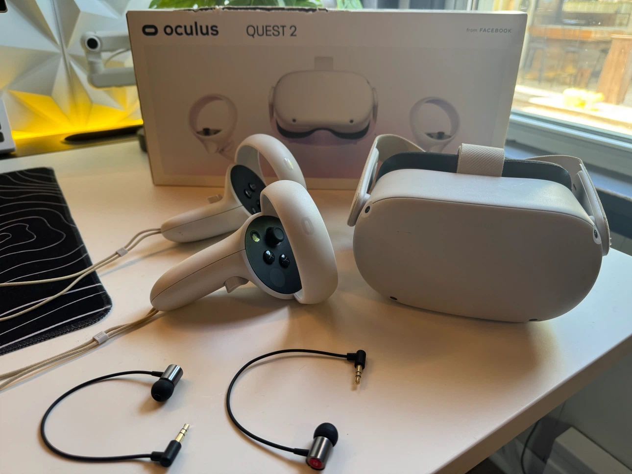 Oculus Quest 2 VR Headset with Controllers and Case