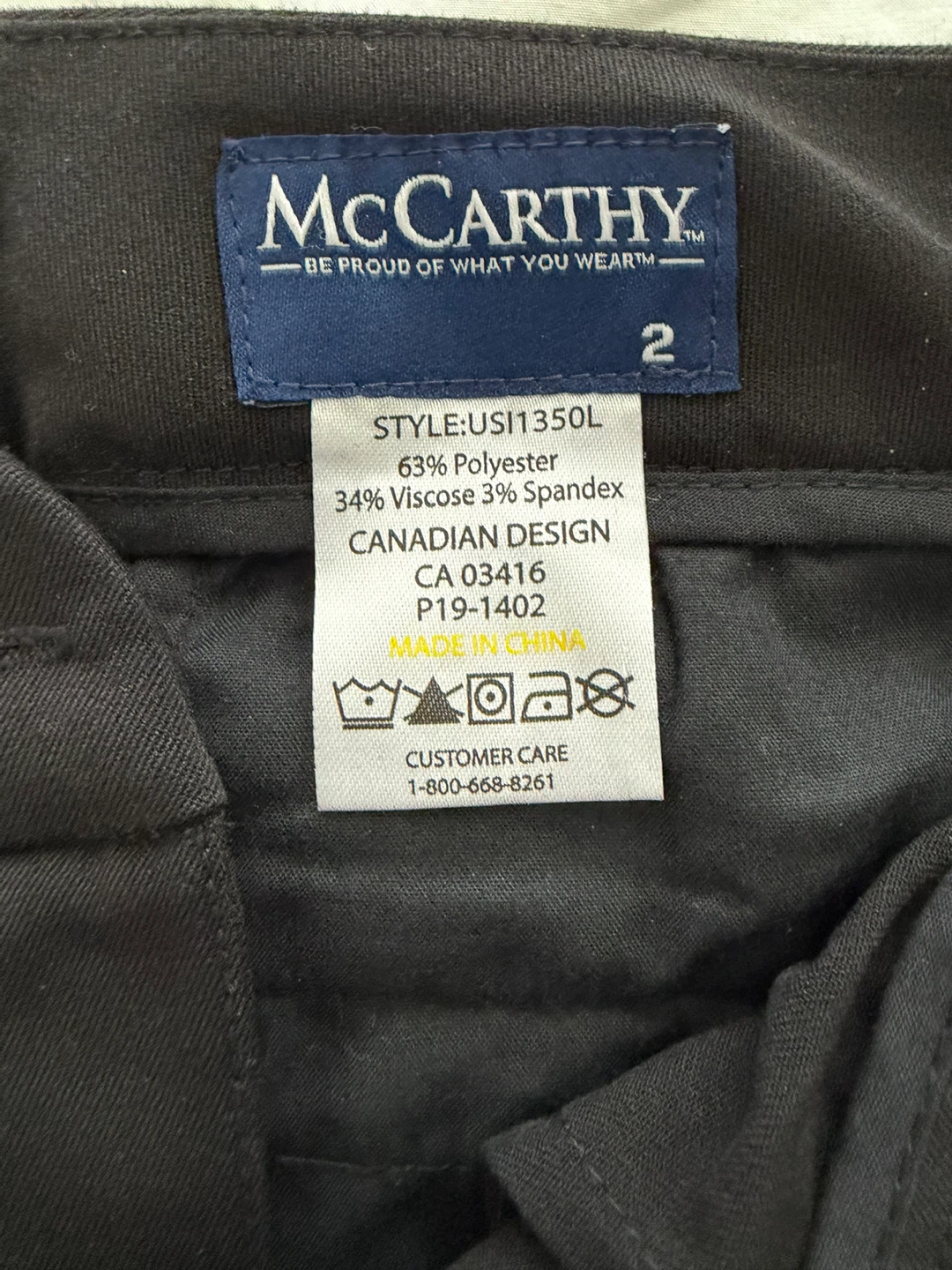 McCarthy Black School Pants Size 2 - photo 3