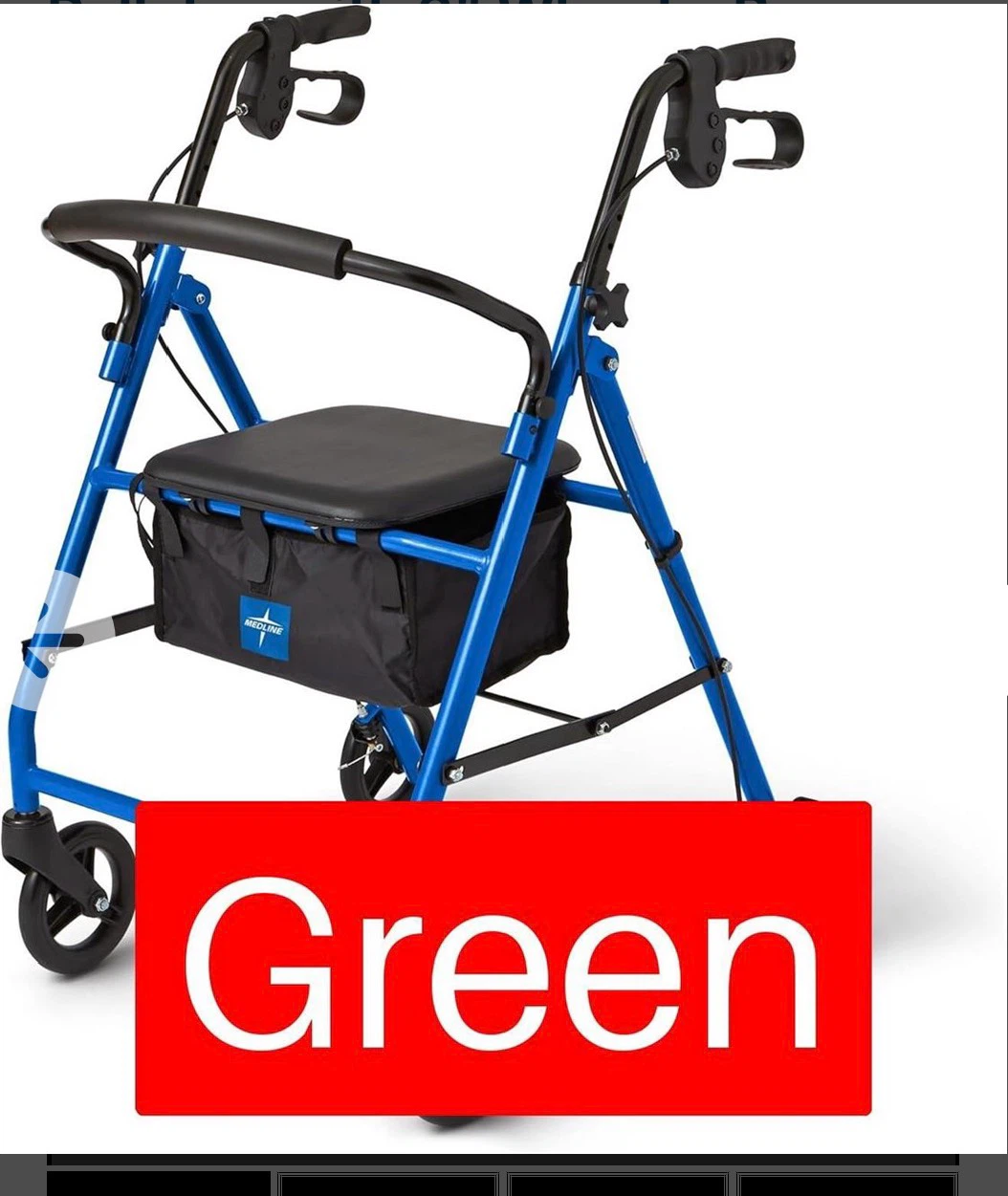 Medline Walker with Seat and Bag