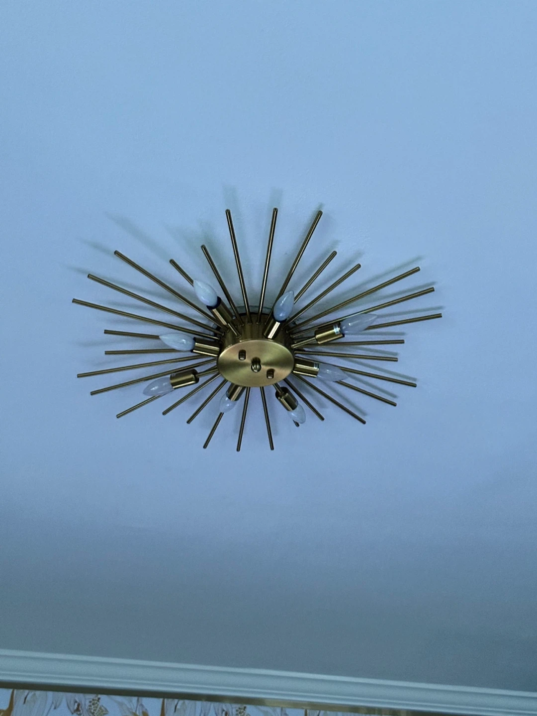 Brass Sputnik Flush Mount Ceiling Light - photo 2